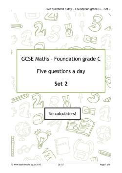 Five questions a day - Foundation - set 2