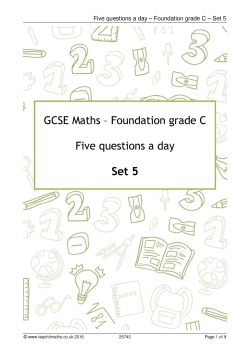Five questions a day - Foundation - set 5