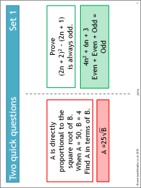 Two quick Higher GCSE questions (15 sets) Two quick Higher GCSE questions (15 sets)