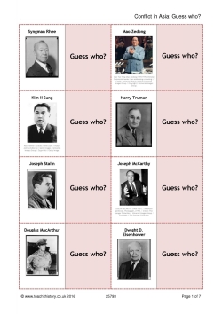 Conflict in Asia: Guess who?