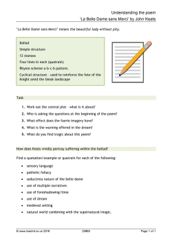 Understanding the poem: 'La Belle Dame sans Merci'