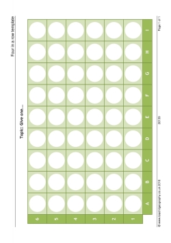 Four in a row template