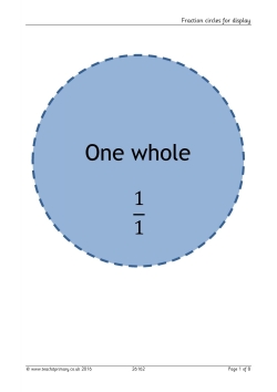 Fraction circles for display