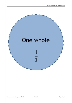Fraction circles for display