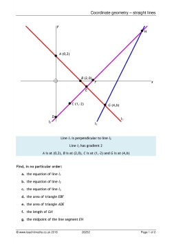 Coordinate geometry - straight lines
