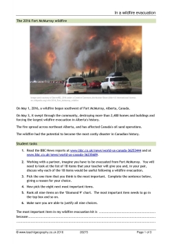In a wildfire evacuation In a wildfire evacuation