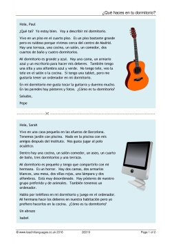 ¿Qué haces en tu dormitorio? ¿Qué haces en tu dormitorio?