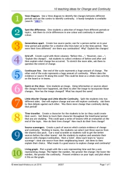10 teaching ideas for Change and continuity 10 teaching ideas for Change and continuity