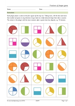 Fractions of shapes game