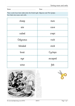 Sorting nouns and verbs
