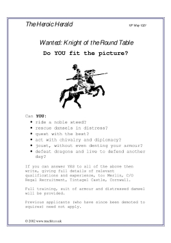 Wanted: Knight of the Round Table