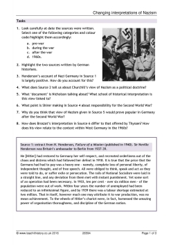 Changing interpretations of Nazism