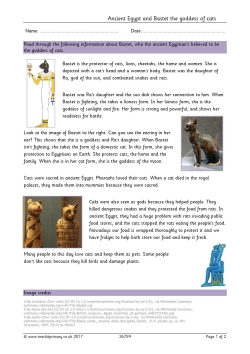 Ancient Egyptians and Bastet the goddess of cats