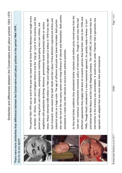 Similarities and differences between Conservative and Labour policies 1964-79