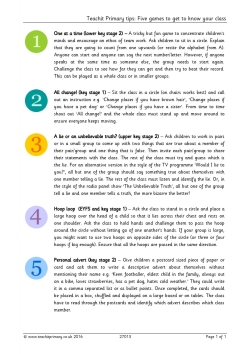 Five games to get to know your class