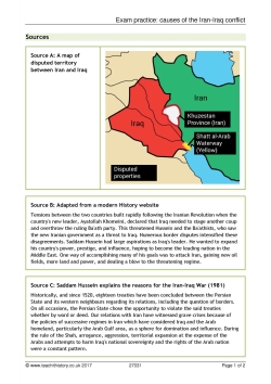 Exam practice: causes of the Iran-Iraq war