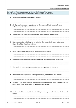 Character traits Character traits