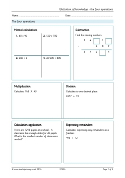Elicitation of knowledge - the four operations