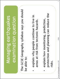 Managing earthquakes examination question