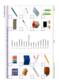 El material escolar