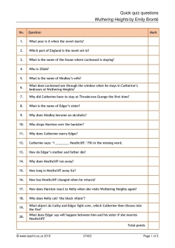 Quick quiz questions