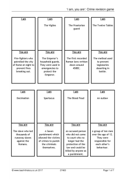 'I am, you are': Crime revision game