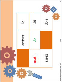 Scrambled sentences: mon stage