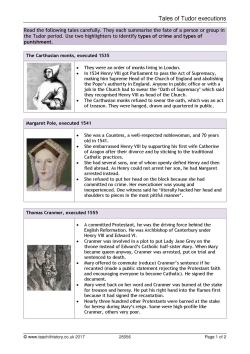 Tales of Tudor executions