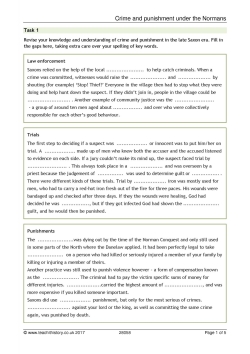 Crime and punishment under the Normans