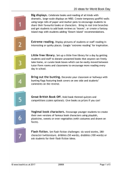World Book Day ideas for schools