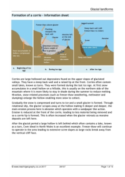 Glacial landforms of erosion