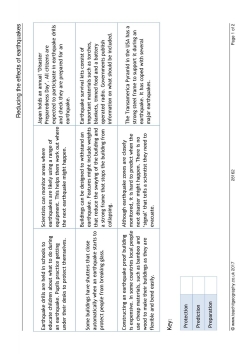Reducing the effects of earthquakes Reducing the effects of earthquakes