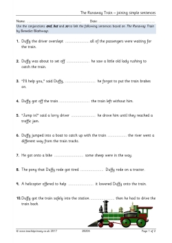 The Runaway Train – joining simple sentences