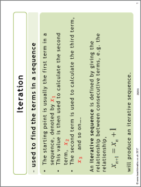 Iteration - term to term sequences