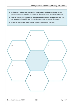 Hexagon focus: question planning and revision