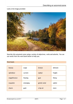 Describing an autumnal scene