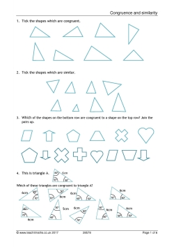 Congruence and similarity Congruence and similarity
