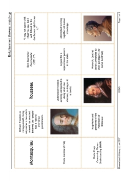 Enlightenment thinkers: match-up