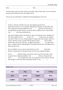 An Easter diary