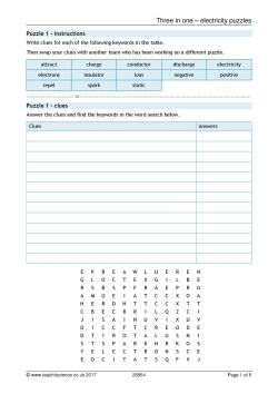 Three in one – electricity puzzles