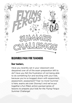 Flying Fergus Summer Challenge - Teacher's pack