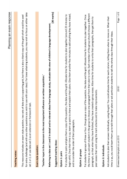 Planning an exam response