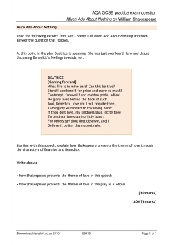 AQA GCSE practice exam question