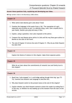 Comprehension questions: Chapter 23 onwards