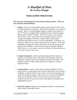 Some useful critical terms