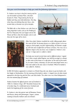St Andrew's Day comprehension