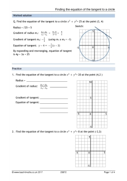 Finding the equation of a tangent to a circle