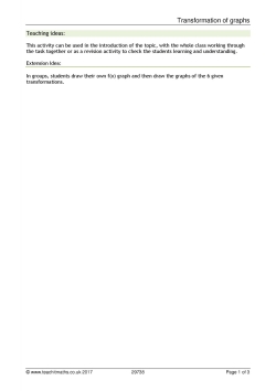 Transformations of graphs