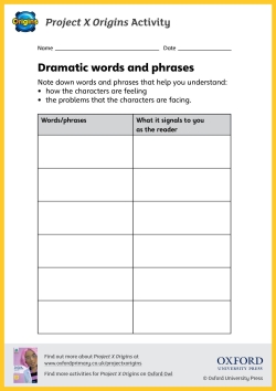 Project X Origins - dramatic words and phrases