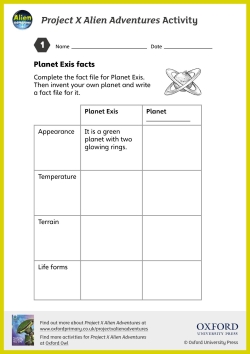 Project X Alien Adventures - Planet Exis facts